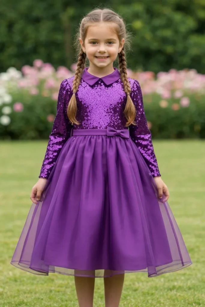 Purple Dress For Kids
