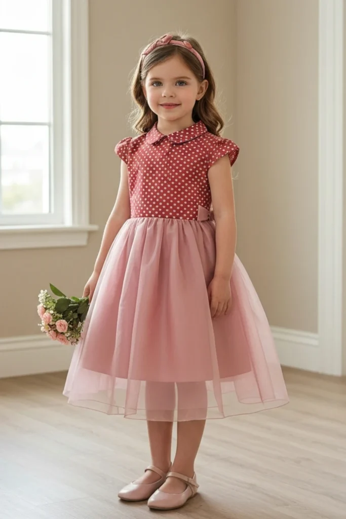 Polka Dot Dress For Kids
