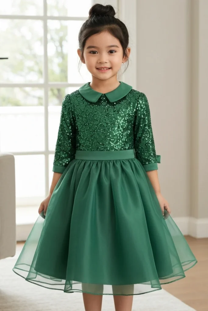 Girl Green Dress
