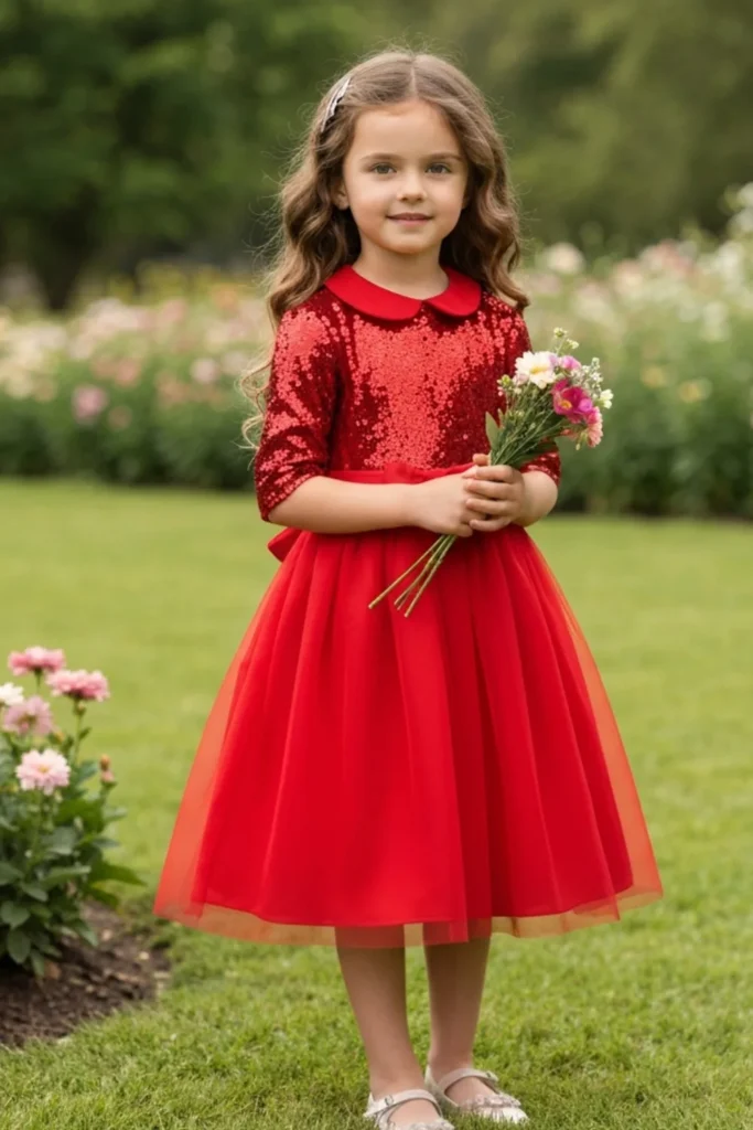 Girls Red Dress