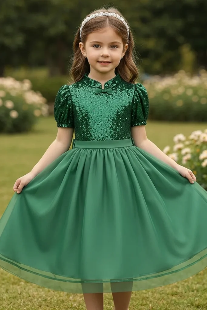 Green Dress Kids