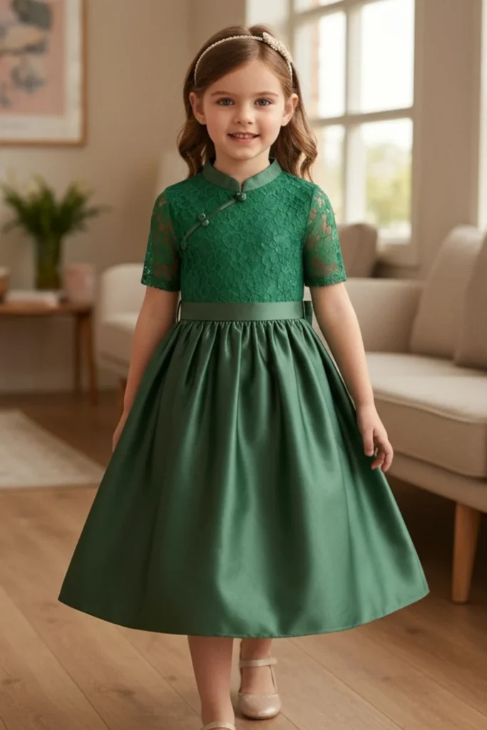 Green Dresses For Kids