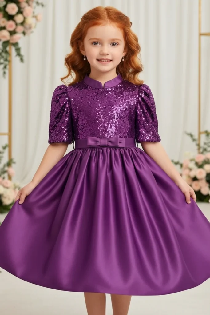 Purple Dress For Kids
