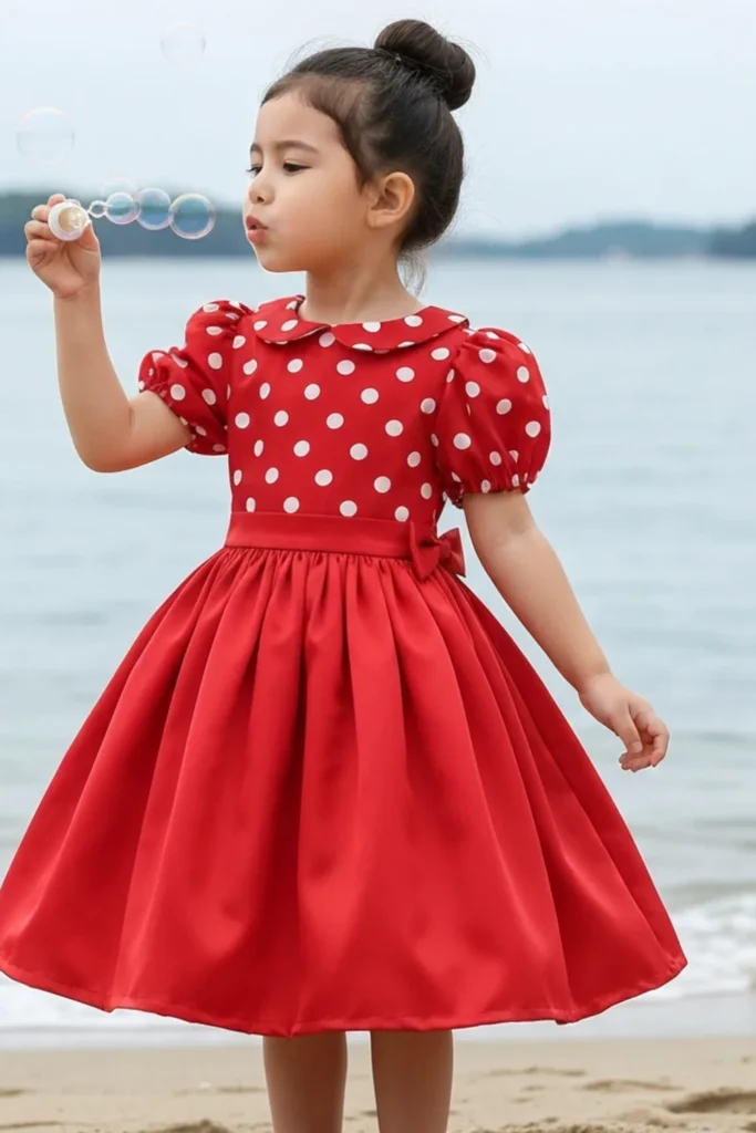 Polka Dot Dress For Kids