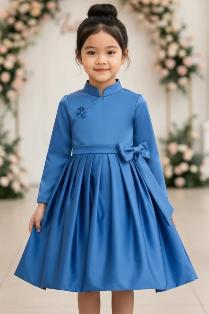 Navy Blue Dress For Kids