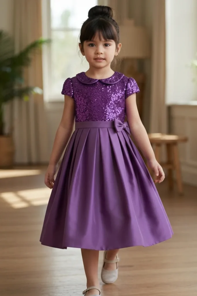 Purple Dress For Kids