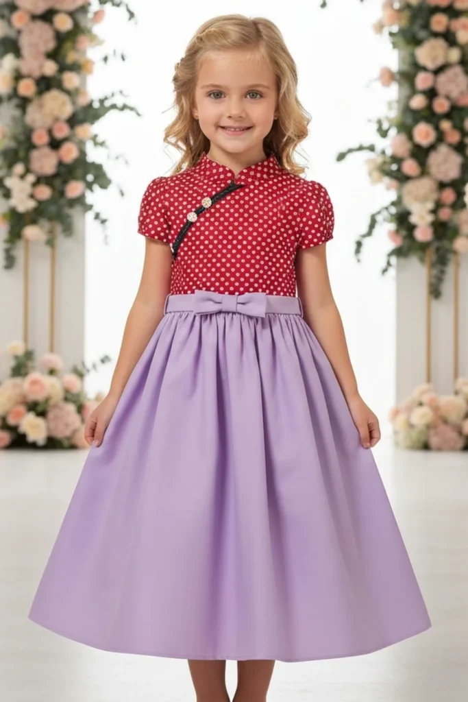 Polka Dot Dress For Kids