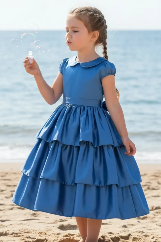 Navy Blue Dress For Kids