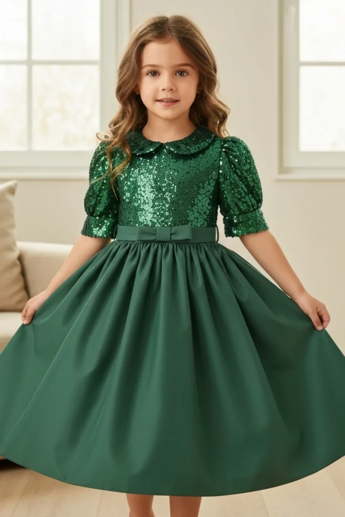 Girl Green Dress
