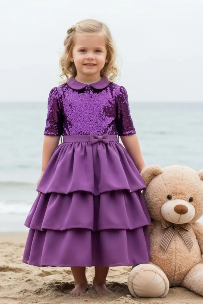 Purple Dress For Kids
