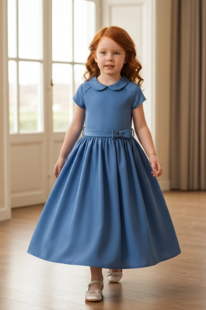Navy Blue Dress For Kids