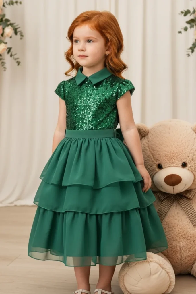 Girl Green Dress