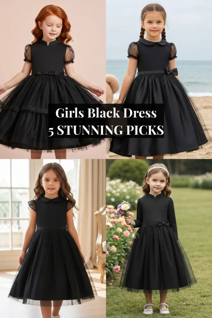 Girls Black Dress