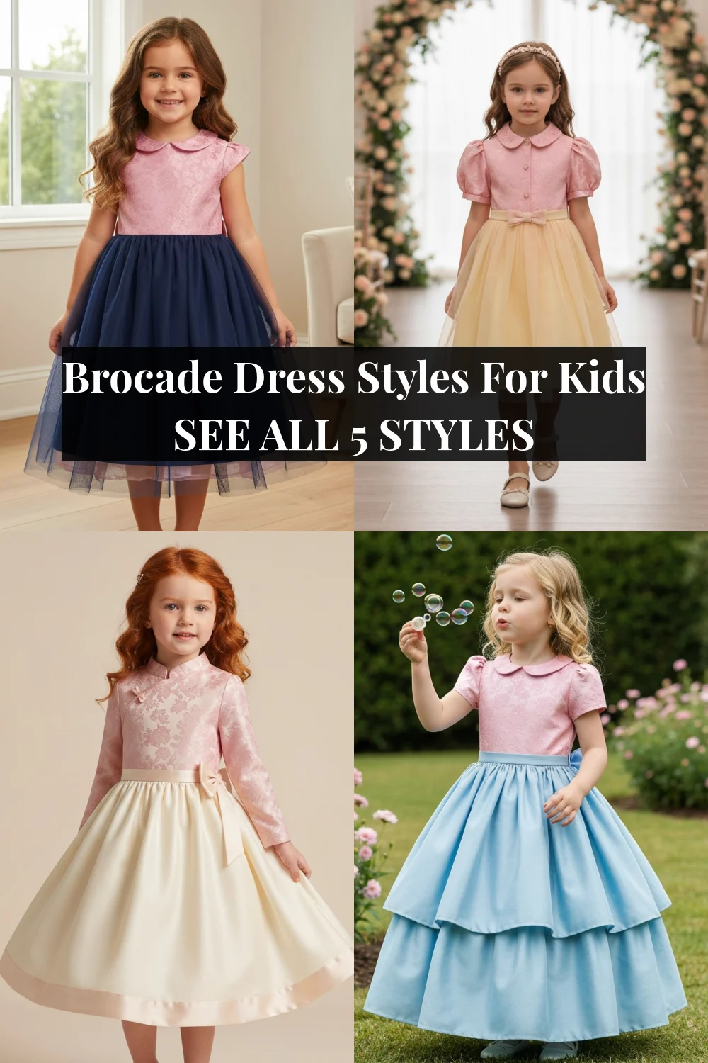 Brocade Dress Styles For Kids