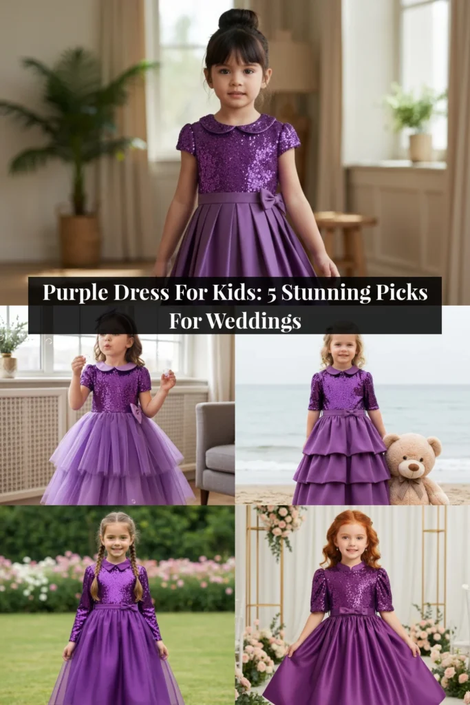 Purple Dress For Kids