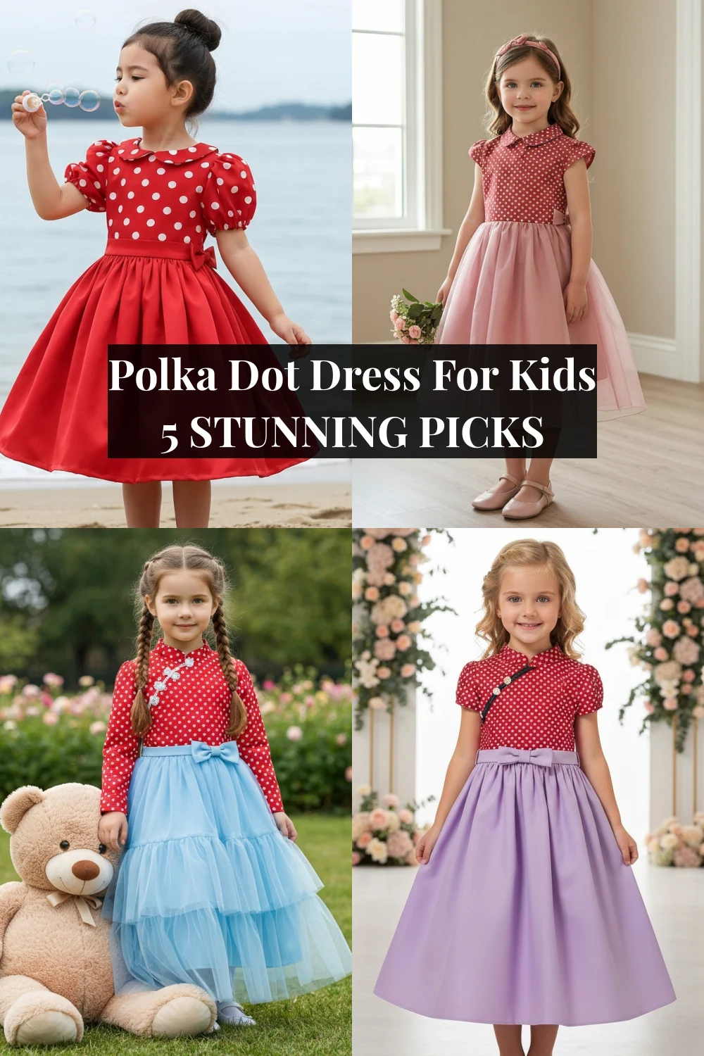 Polka Dot Dress For Kids