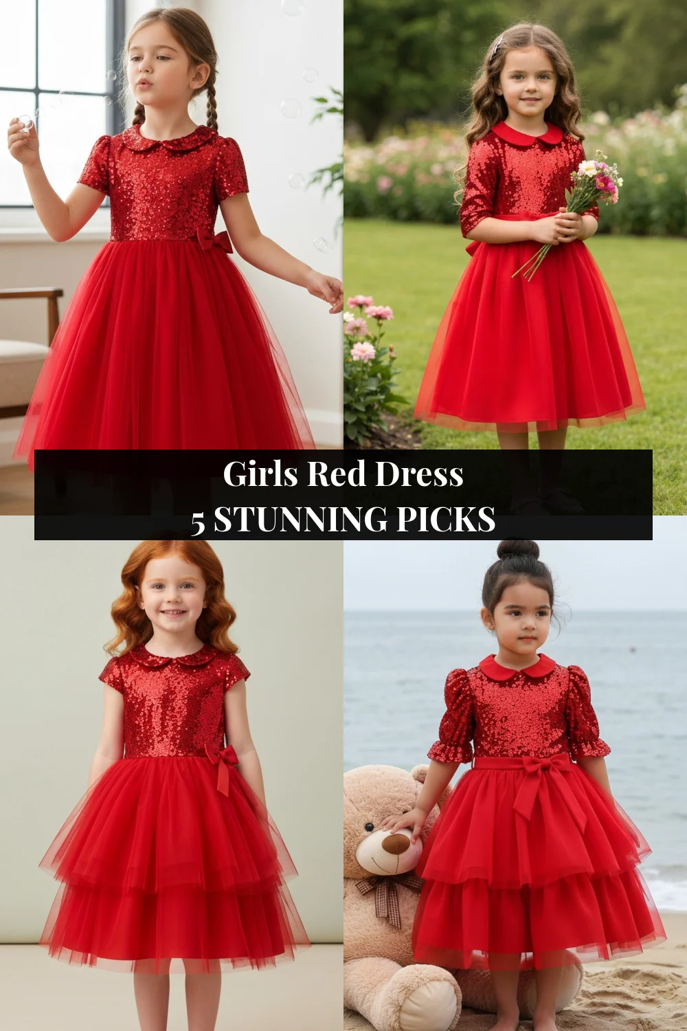 Girls Red Dress