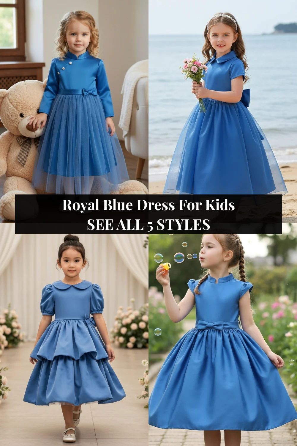 Royal Blue Dress For Kids
