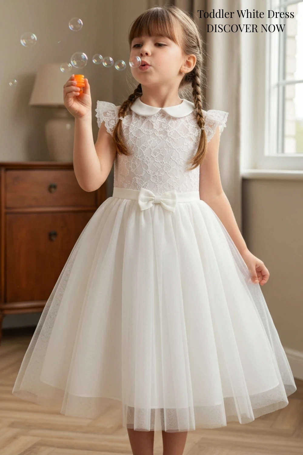 Toddler White Dress