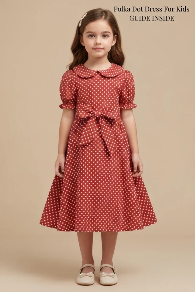 Polka Dot Dress For Kids