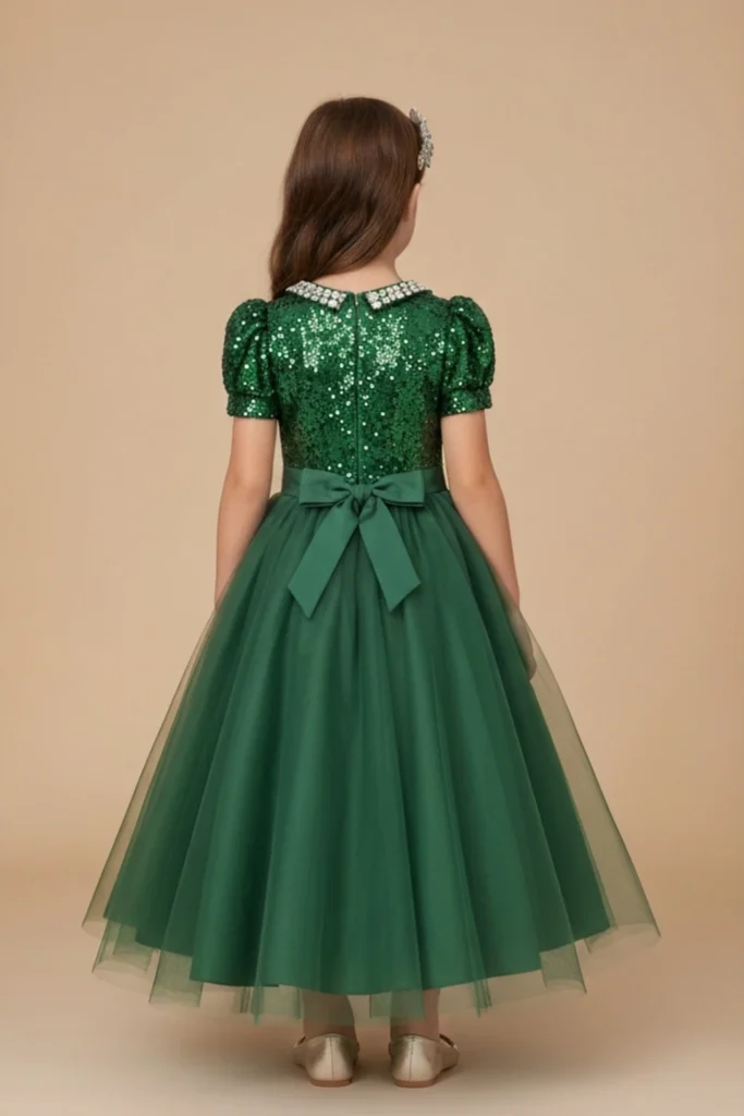 Girl Green Dress