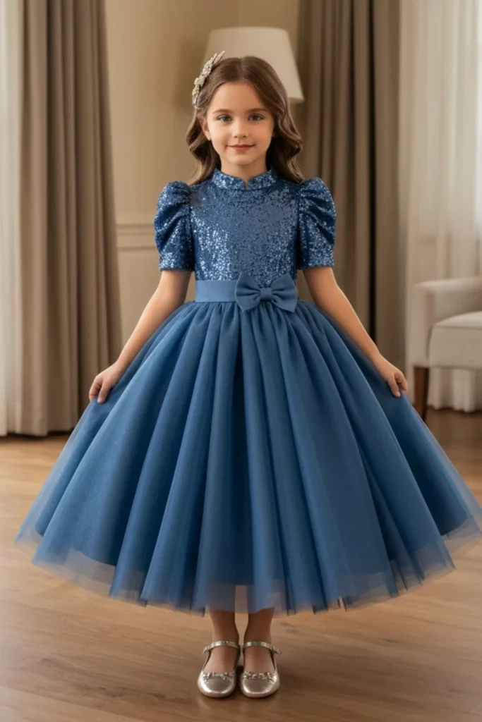 Blue Dresses For Kids