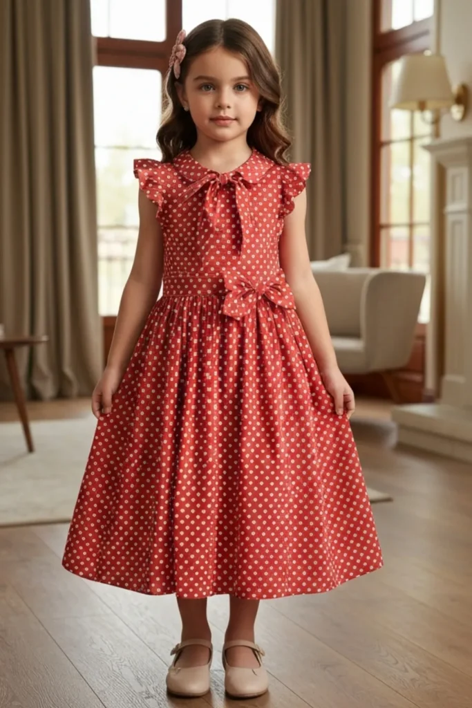 Polka Dot Dress For Kids