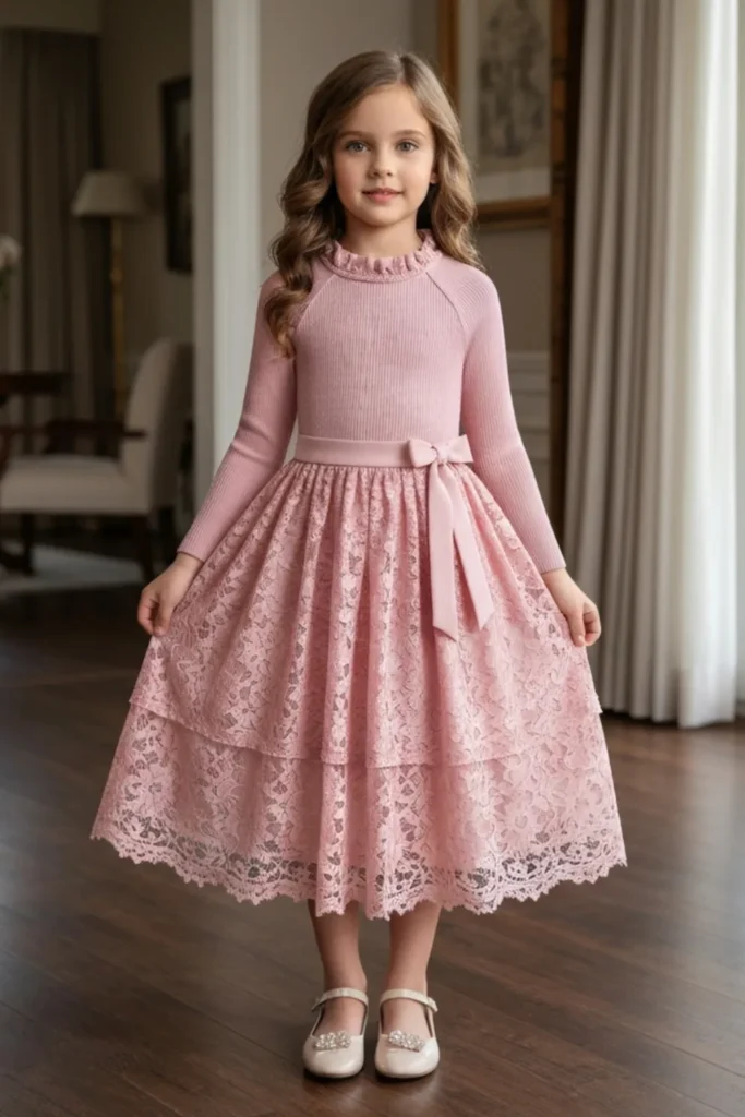 Lace Dress For Kids