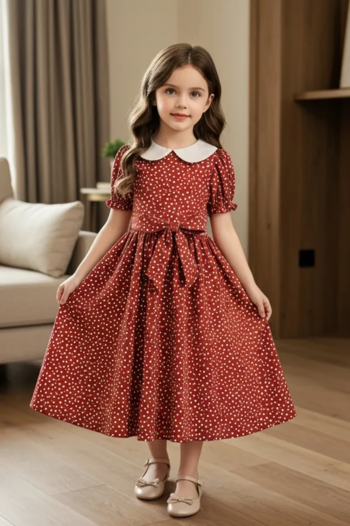 Polka Dot Dress For Kids