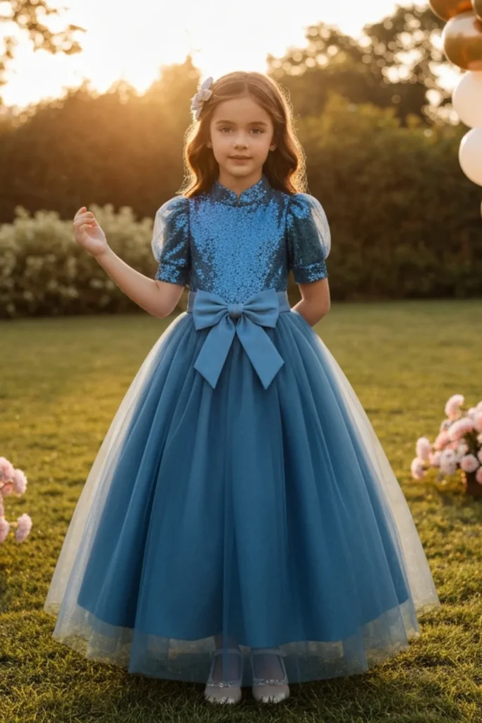 Blue Dresses For Kids