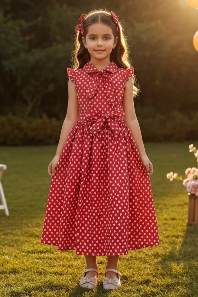 Polka Dot Dress For Kids