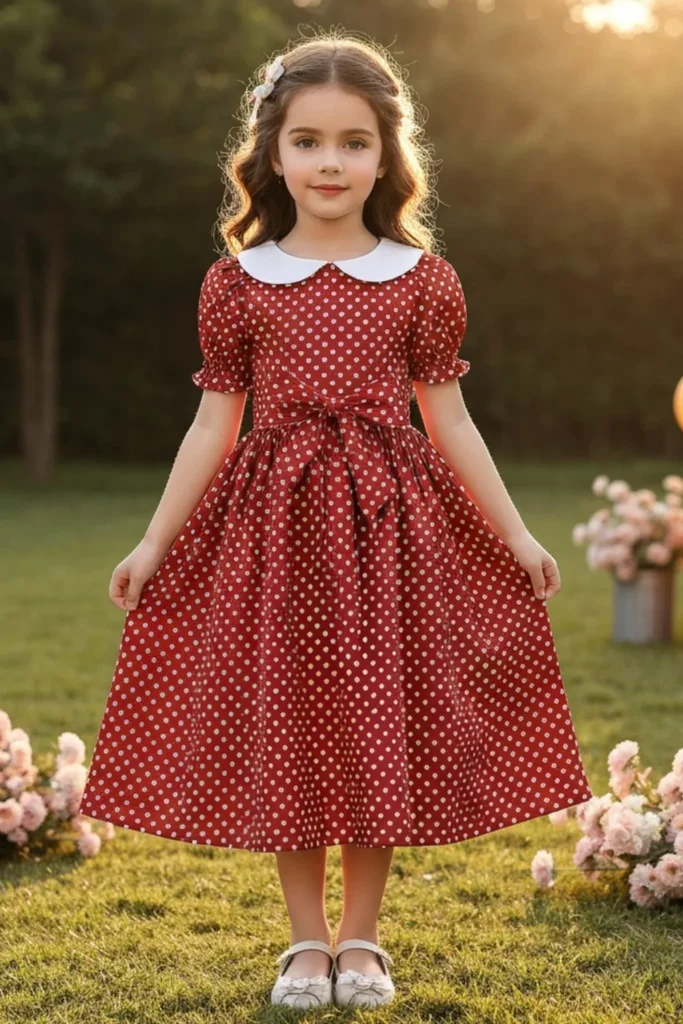 Polka Dot Dress For Kids