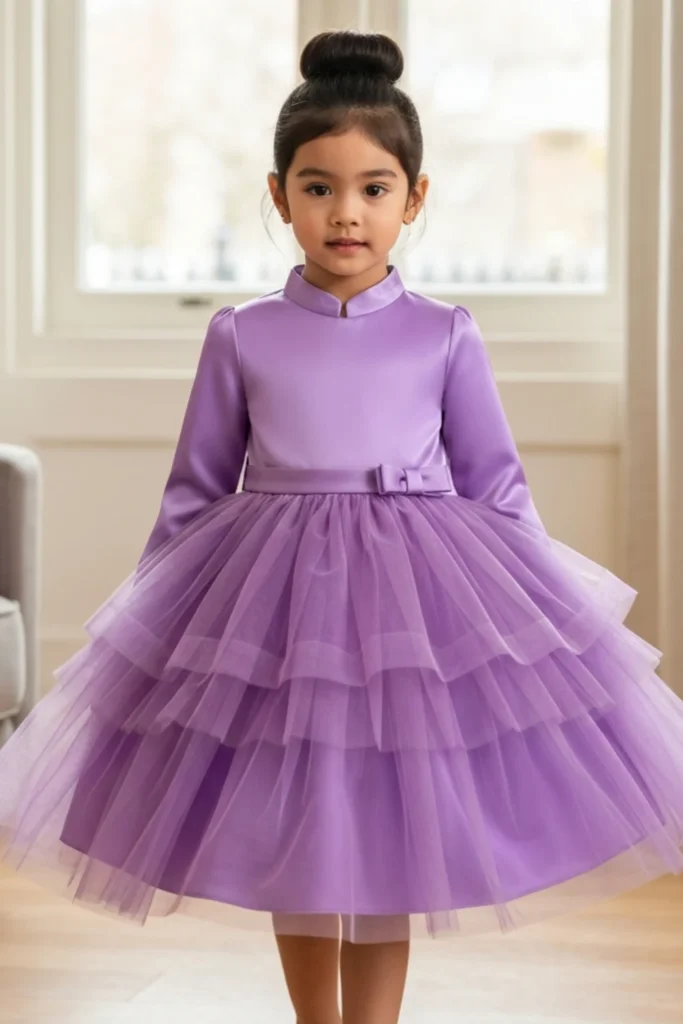 Purple Dress For Kids