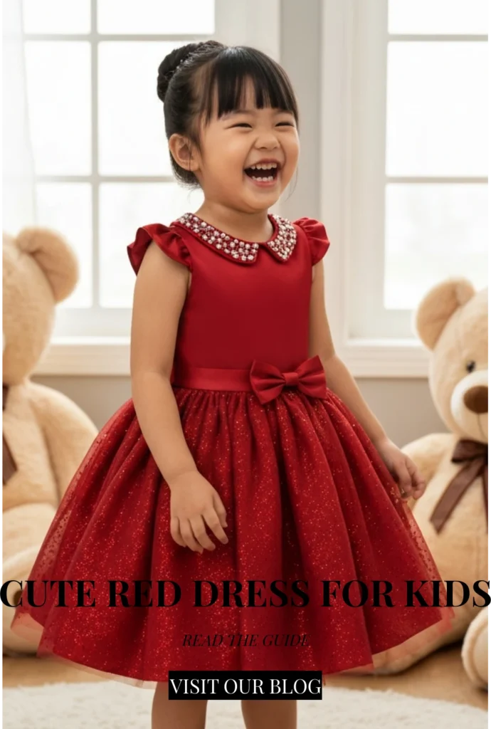 Cute Red Dress For Kids