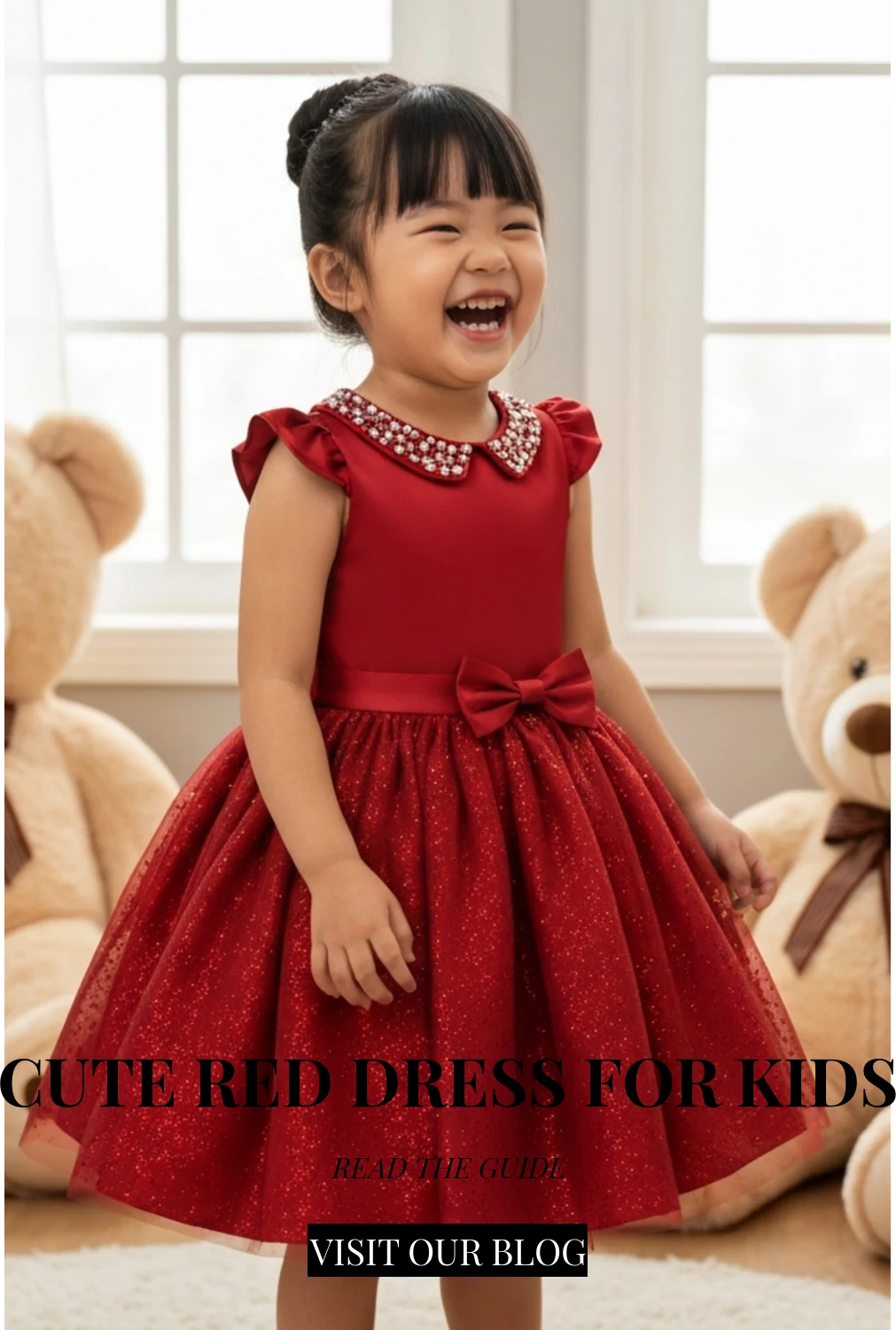 Cute Red Dress For Kids