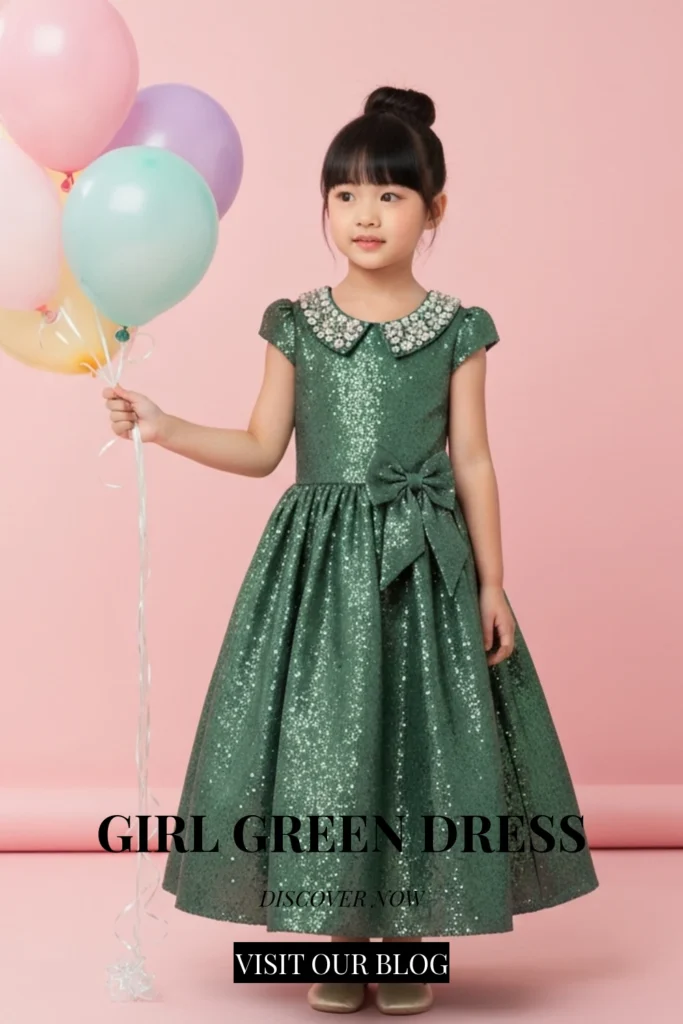 Girl Green Dress