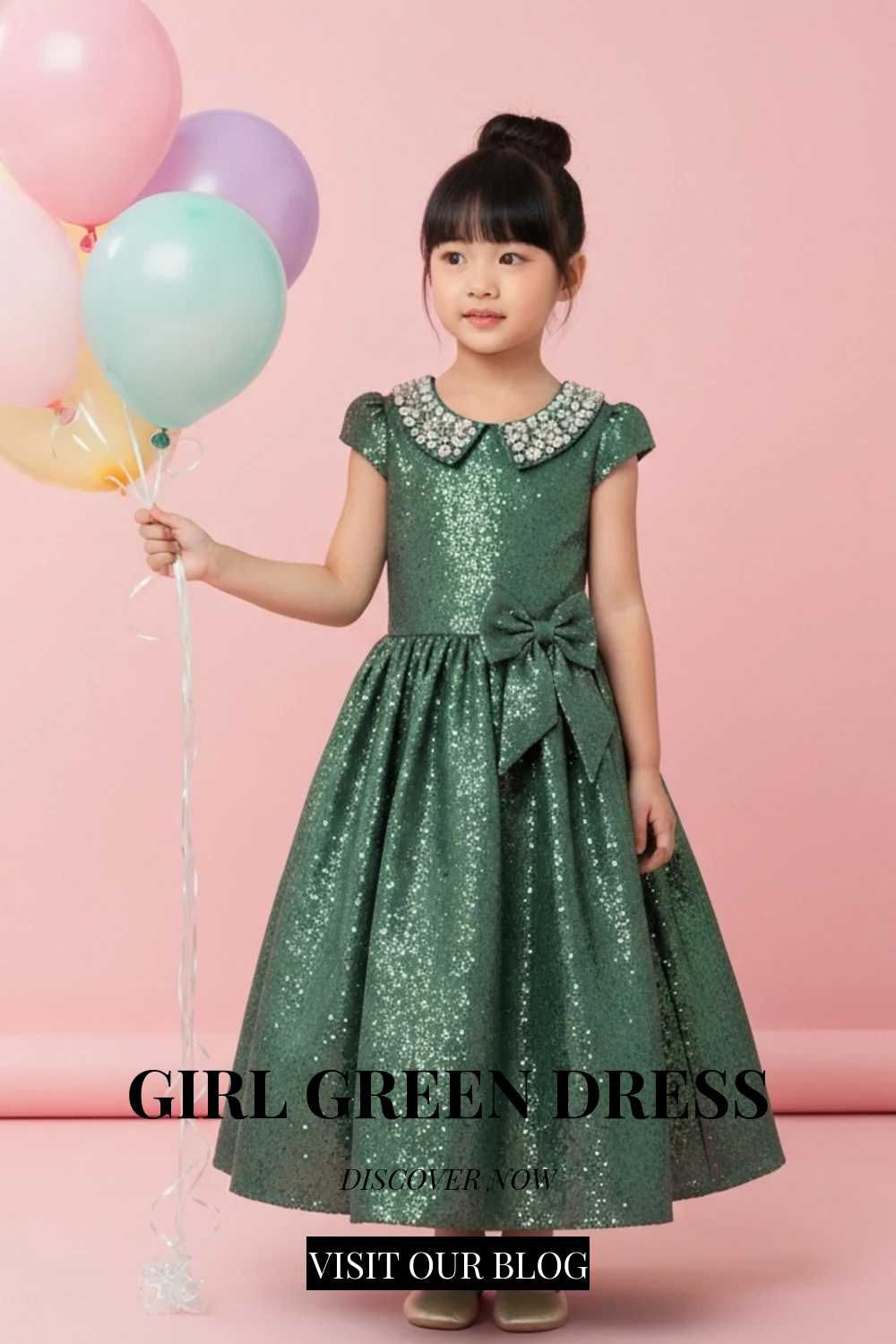 Girl Green Dress
