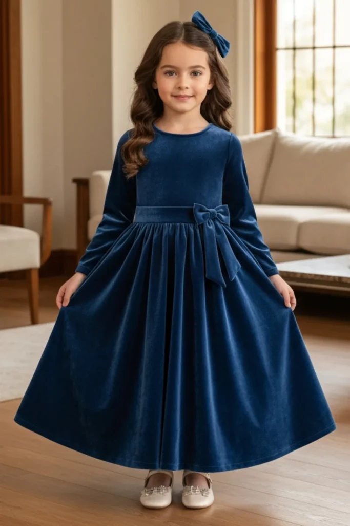 Velvet Dress For Kids