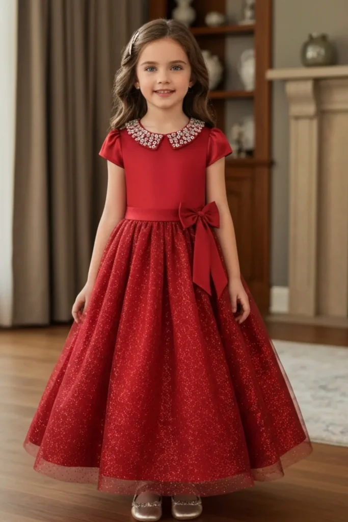 Cute Red Dress For Kids