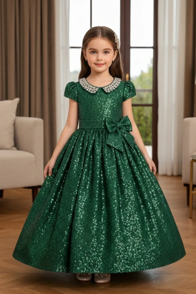 Girl Green Dress