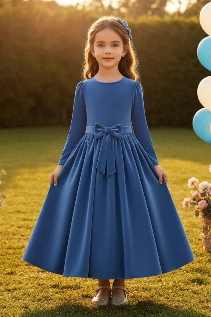 Velvet Dress For Kids