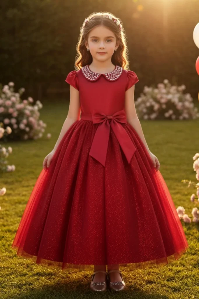 Cute Red Dress For Kids