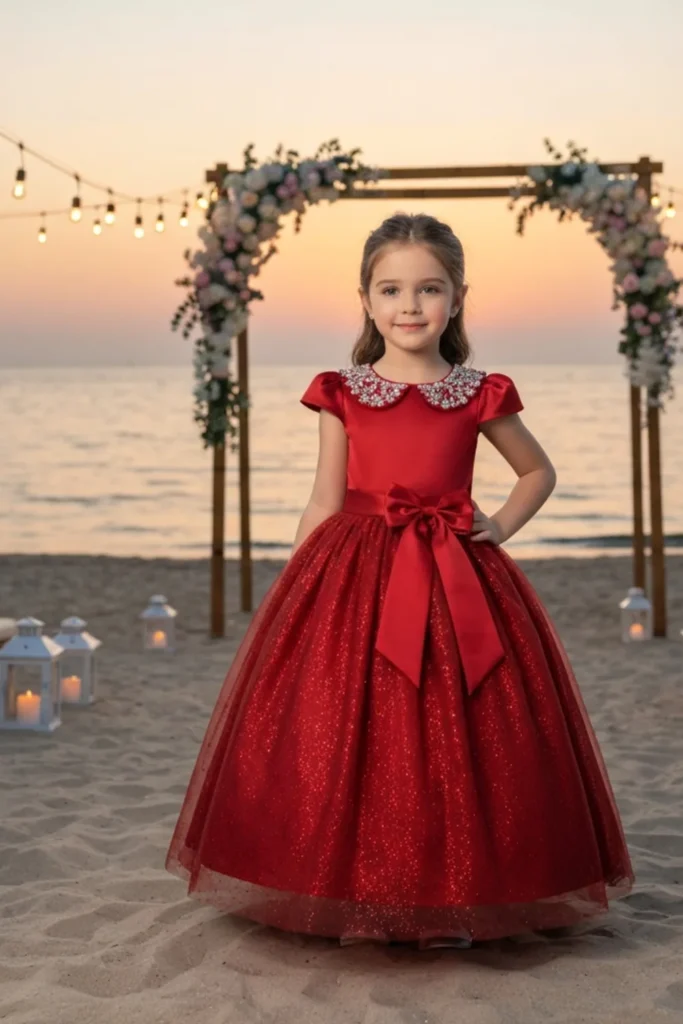 Cute Red Dress For Kids